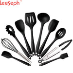 Leeseph Kitchen Utensils Cooking Set  Includes 10 Pieces Non-stick Cookware  Spaghetti Server, Soup Ladle, Slotted Turner, Whisk