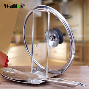 WALFOS real stainless steel Spoon Rest, Utensils Lid Holder Spoon Holder Lid Rest Lid Shelf Kitchen Utensils Holders accessories