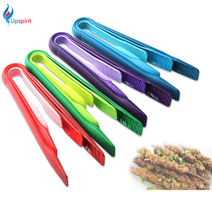 Upspirit 3Pcs/Set Plastic Barbecue BBQ Tongs Salad Vegetable Clip Bread Cake Clamp Food Serving Tongs Buffet Kitchen Serving Utensil