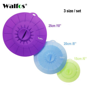 WALFOS Set of 5 silicone Microwave  bowl cover cooking pot pan lid Cover-Silicone food wrap cooking tools kitchen utensil