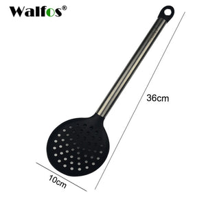 Walfos Silicone Ladle Soup Spoon Turner Cookware Tablespoon Stainless Steel Handle Anti-hot Ladles Kitchen Bar Cooking Accessories