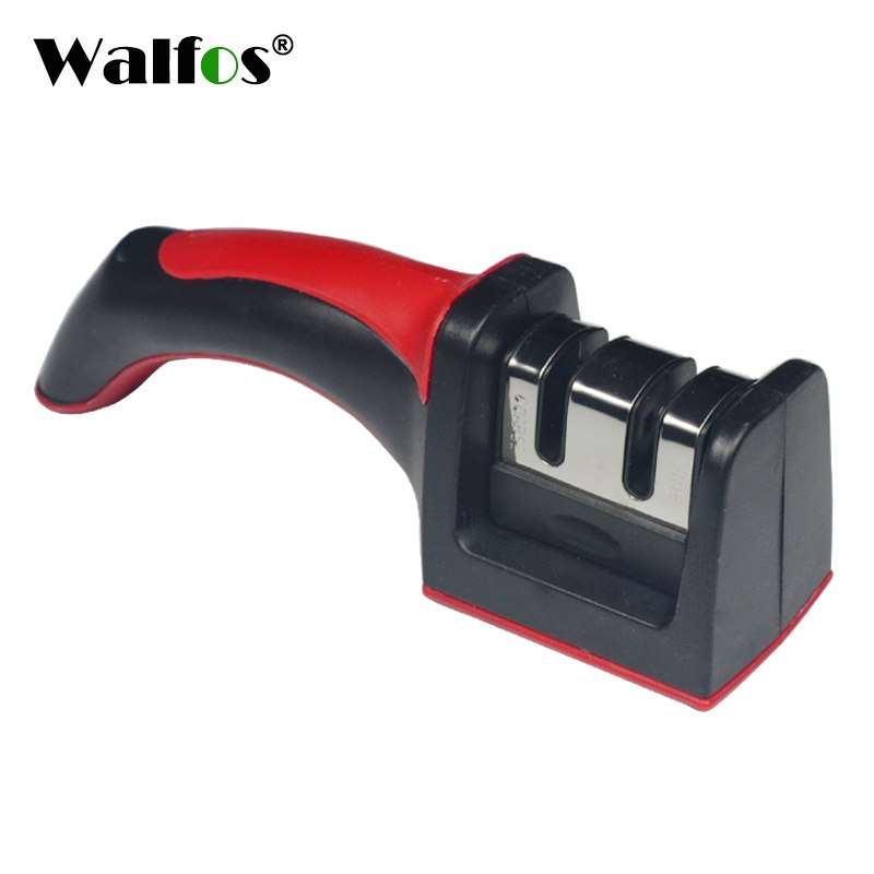 Walfos 1PCS Home Utensils Gadgets Dining Cutlery & Knife Accessories Kitchen Soft-Grip Handle 2 Stage Professional Knife Sharpener