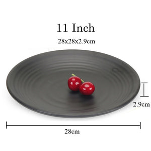 Upspirit Japanese Style Round Shaped Plate Dish Sushi Snack Plate Pastry Salad Tray Household Kitchen Tableware Utensils 7 Sizes