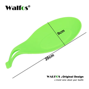 WALFOS food grade Silicone Spoon Rest Utensil Spatula Holder Heat Resistant Kitchen Tool