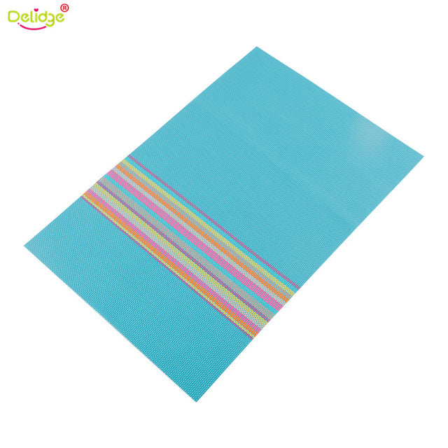 Delidge 1pc 4 Color Heat-insulated Placemat Dining Table Mats Set PVC Table Bowl Pad Napkin Dining Tray Mat Kitchen Utensils