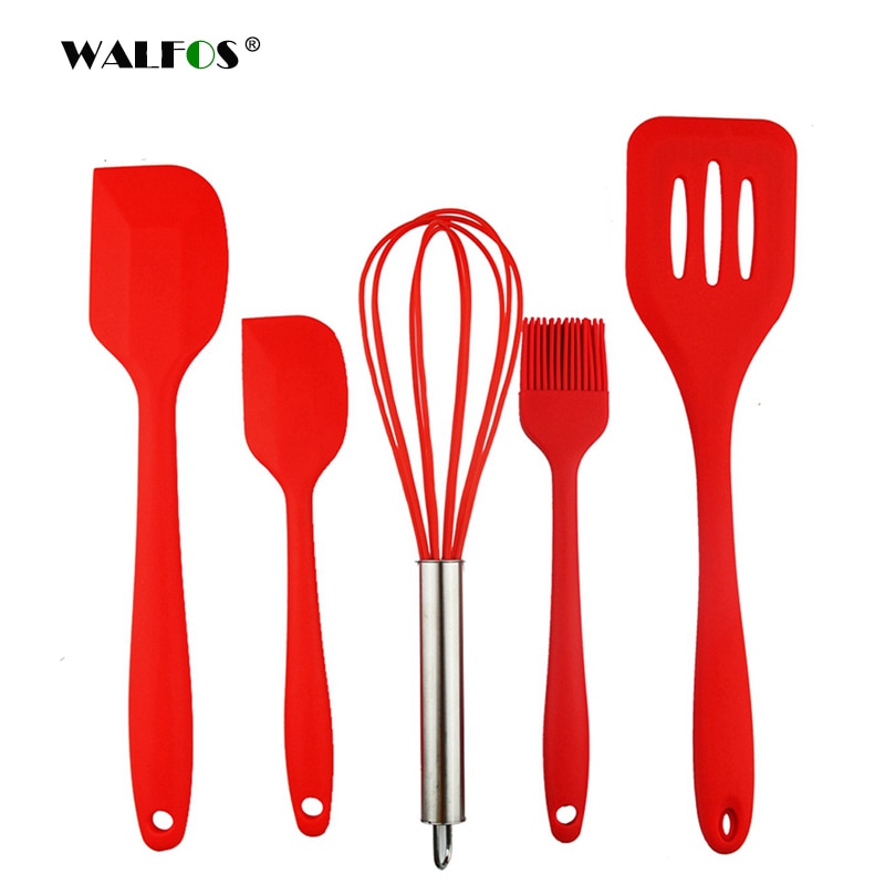 WALFOS Silicone Cooking Tools Silicone Kitchen Utensils Set egg whisk bake pastry tools basting brush turner spatula accessories