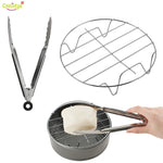 Delidge 1 pcs/set Stainless Steel Cooling Rack Round Baking & Spring Food Pliers Kitchen Pressure Cooker Tool Barbecue Tools