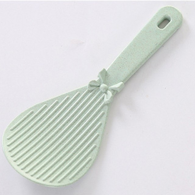 Xingcheng Modern Kitchen Supply New Material Meal Rice Spoon with Cute Bowknot Decorated Wheat Smell Eco-friendly Dinner Spoon