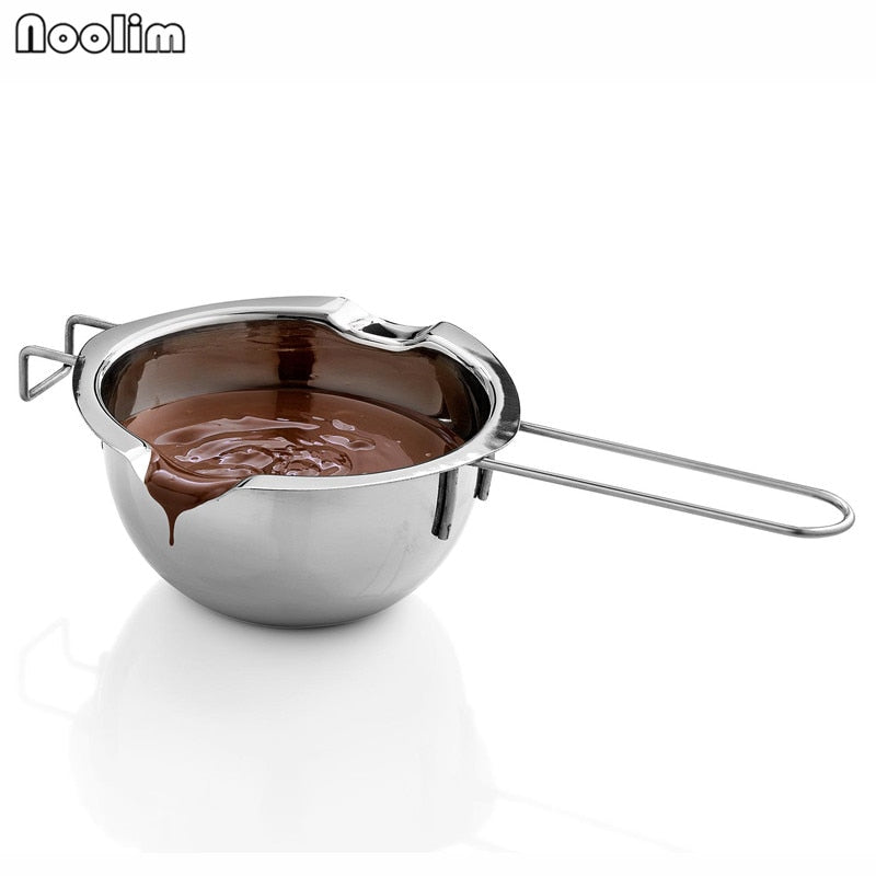 NOOLIM 400ml Stainless Steel Butter Heating Pot Chocolate Impermeable Melting Bowl Home Use Utensils Baking Kitchen Tools