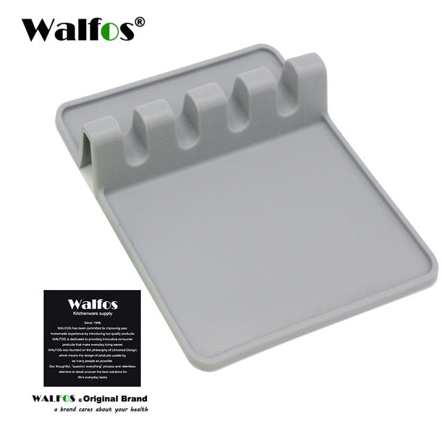 WALFOS  Kitchen Accessories Cooking Tools Heat Resistant Silicone Spoon Rest ladle Utensil Holder Organizer rack Storage