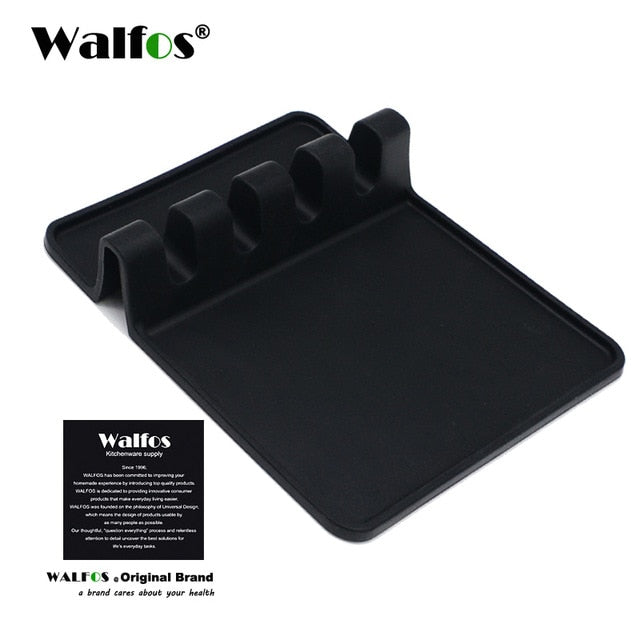 WALFOS  Kitchen Accessories Cooking Tools Heat Resistant Silicone Spoon Rest ladle Utensil Holder Organizer rack Storage