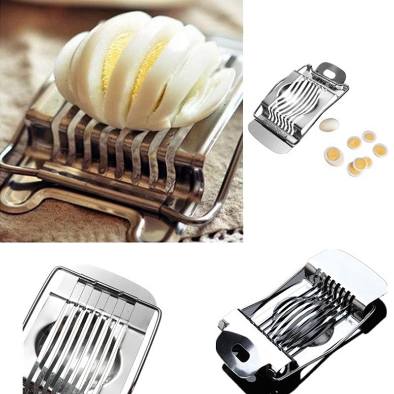 Urijk 1Pc Utensils Stainless Steel Cut Egg  Egg Cutters Kitchen Tools Egg Scissors Breakfast Egg Tools Lunch Family