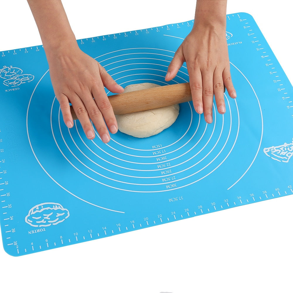 Xingcheng 1PC 40*30 cm Sweet Color Silicone Nonstick Pastry Mat  Kneading Dough Mat Scale show Baking Board  Cake Tools  Kitchen Utensils