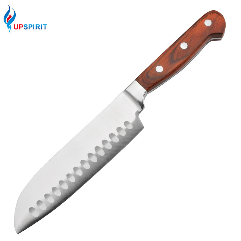 Upspirit Stainless Steel 3Cr 7" Chef Knife Kitchen Knives Meat Vegetable Cutter Fruits Peeler With Wooden Handle Cooking Utensil