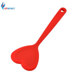 Upspirit Silicone Heart Shape Spatula with Hanging Hole Flexible Turner for Stirring Turning Blending Kitchen Gadget Utensils