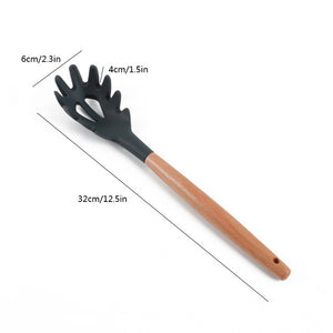 Delidge Silicone Kitchen Utensils Wood Handle Cooking Utensils Spatula Spoon Cooking Baking Tools Bakeware Kitchenware 9 Styles