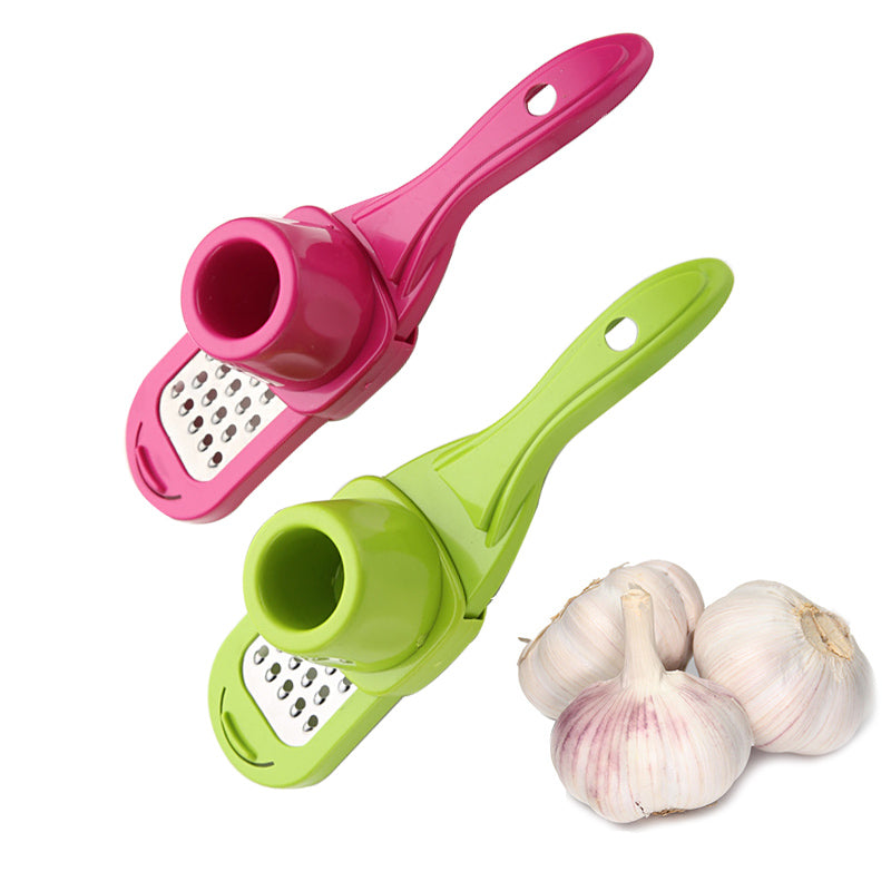 Leeseph Upgraded Version Garlic Press Multi-functional Ginger Grinding Grater Planer Slicer Cutter Cooking Tool Kitchen Utensils