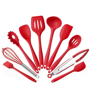 Xingcheng 10pcs/set Silicone Cooking Utensils Non-Stick Heat-Resistant Baking Tool Set Spatula BBQ Brush Shovel Household Kitchen Gadgets