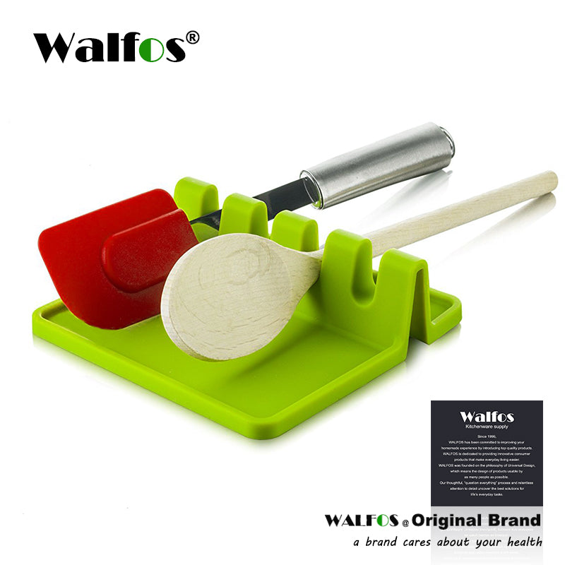 WALFOS  Kitchen Accessories Cooking Tools Heat Resistant Silicone Spoon Rest ladle Utensil Holder Organizer rack Storage