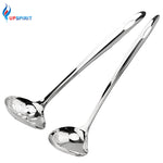 Upspirit Stainless Steel Soup Ladle Colander Spoon Long Handle Ladle with Spout Slotted Soup Filter Kitchen Cooking Utensils