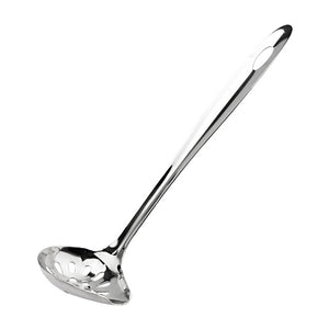 Upspirit Stainless Steel Soup Ladle Colander Spoon Long Handle Ladle with Spout Slotted Soup Filter Kitchen Cooking Utensils