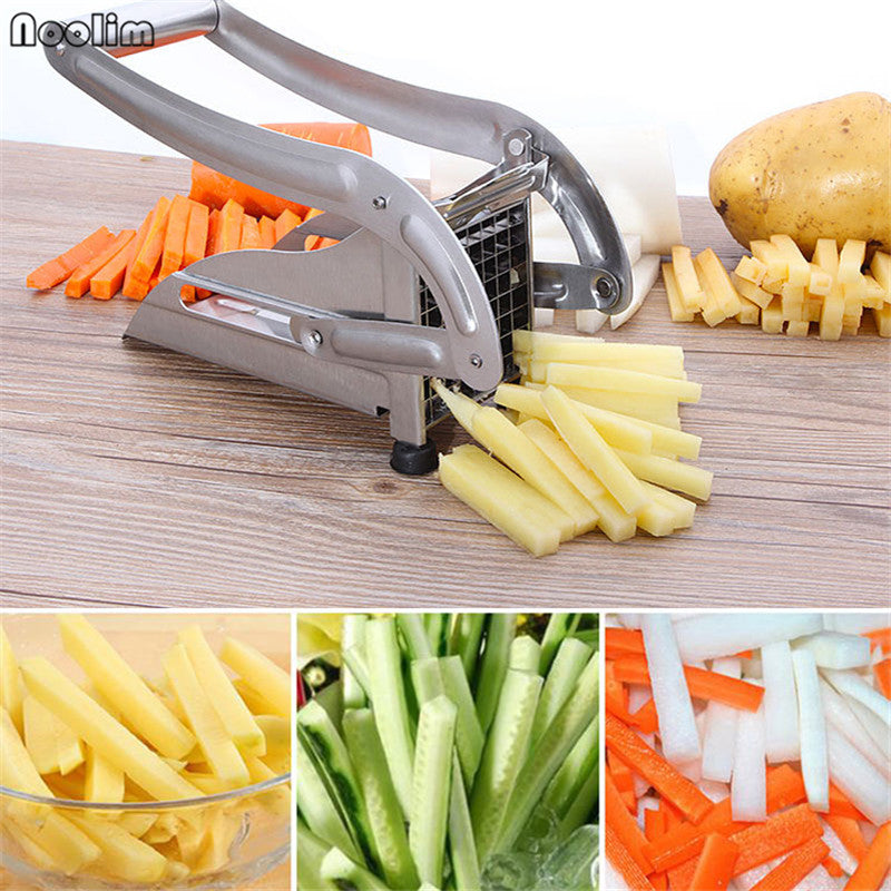 NOOLIM French Fry Cutter Potato Cutter Stainless Steel Potato Chip Tool Gadgets Cucumber Slice Cutting Machine Kitchen Utensils