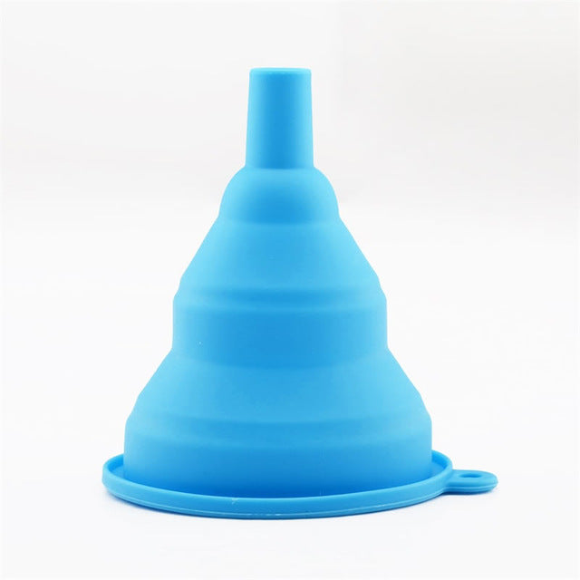 Upspirit 2pcs New Multifunction Food-Grade Silicone Funnel Fashion Collapsible Hopper Telescopic Portable High Temperature Kitchen Helper