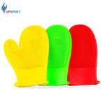 Upspirit Silicone Oven Mitts Heat Resistant Holding Pots Pans Non slip Cooking Gloves Mitts Grilling Baking Tool Kitchen Utensil