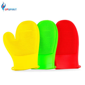 Upspirit Silicone Oven Mitts Heat Resistant Holding Pots Pans Non slip Cooking Gloves Mitts Grilling Baking Tool Kitchen Utensil