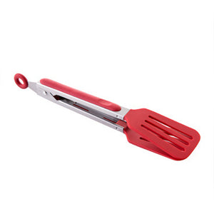 ERMAKOVA Non-Stick Nylon Kitchen Spatula Tong Bread Salad Steak Tong Clip Stainless Steel Locking BBQ Cooking Food Serving Tong