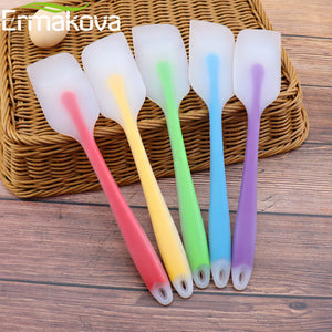 ERMAKOVA Silicone Scraper Spatula Small Baking Mixing Pastry Tools Gadget Heat-Resistant Non-stick Kitchen Baking Utensils