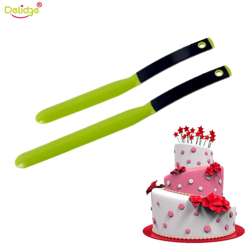 Delidge 1 pc 2 Sizes Lace Cake Scraper Plastic Fondant Lace Wedding Cake Decorative Making Tools Kitchen Baking Utensils