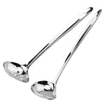 Upspirit 1PC Stainless Steel Soup Ladle Skimmer Strainer Spoon Long Handle Ladle with Spout Slotted Porridge Soup Filter Kitchen Utensil