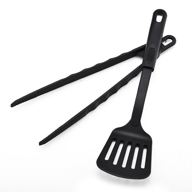 Upspirit 2 pcs/set Nylon Turner Tongs with Hanging Hole Slotted Spatula BBQ Food Pastry Clips Serving Utensils Kitchen Cooking Tools