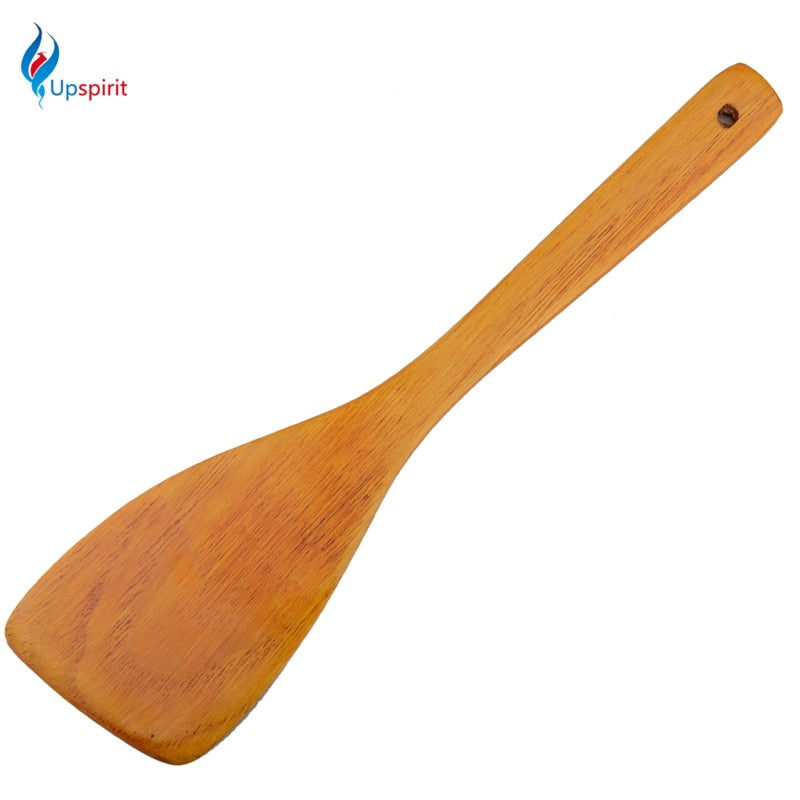 Upspirit Long Handle Turner Natural Wooden Shovel Spatula Wood Cooking Tools Household Kitchen Utensils Gadgets