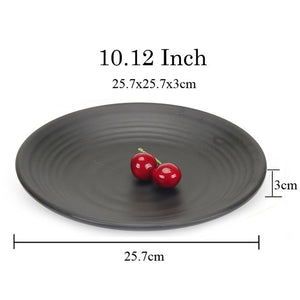 Upspirit Japanese Style Round Shaped Plate Dish Sushi Snack Plate Pastry Salad Tray Household Kitchen Tableware Utensils 7 Sizes