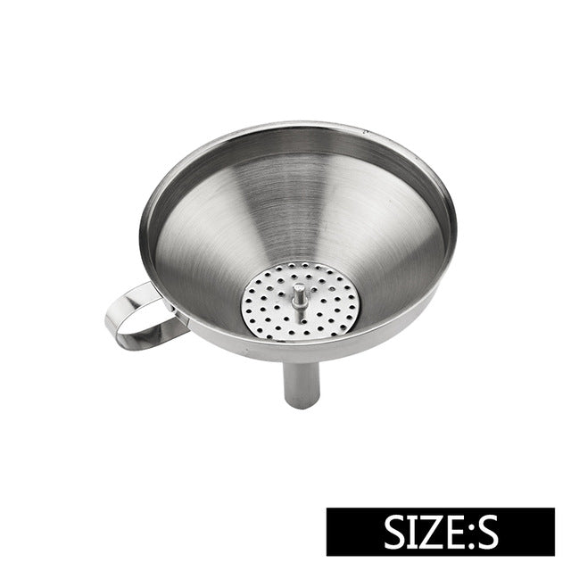 Upspirit Stainless Steel Funnel Multi Size Removable Strainer with Handle Transferring Liquid Dry Ingredients Kitchen Utensil