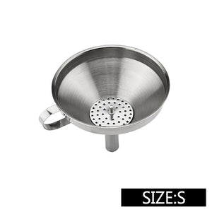 Upspirit Stainless Steel Funnel Multi Size Removable Strainer with Handle Transferring Liquid Dry Ingredients Kitchen Utensil