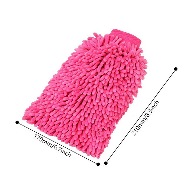 Urijk Home Kitchen Glass Window Wash Cleaning Glove Mitt Soft Mesh No Scratch For Car 1Pair Kitchen Microfiber Car Wash Glove