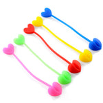 Urijk  Random Color Sealed Bag Clip Cute Lovely Candy Color Love Heart Silicone Clips Eco-friendly Kitchen Supplies Tools 1PC