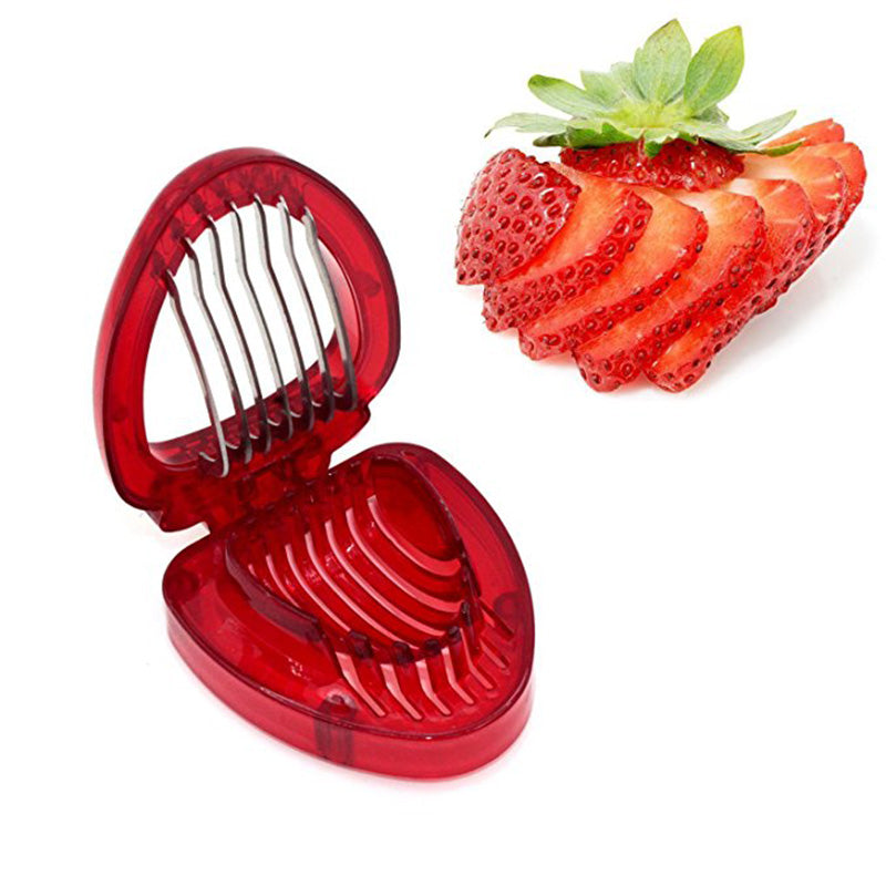 NooLim Accessories Simply Slice Strawberry Section Slicer Kitchen Cutter Gadgets Kitchen Tool Mini Slicer Cut Joie MSC Stainless Steel