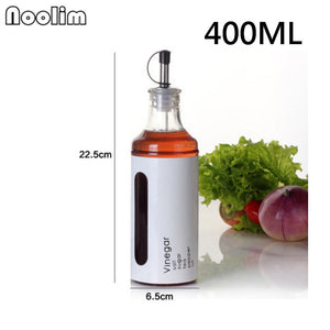 NOOLIM Kitchen Supplies Glass Oiler Leak-proof Pot of Vinegar Oil Bottle Soy Sauce and Vinegar Cruet Seasoning Bottle Condiment