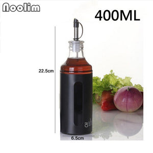 NOOLIM Kitchen Supplies Glass Oiler Leak-proof Pot of Vinegar Oil Bottle Soy Sauce and Vinegar Cruet Seasoning Bottle Condiment