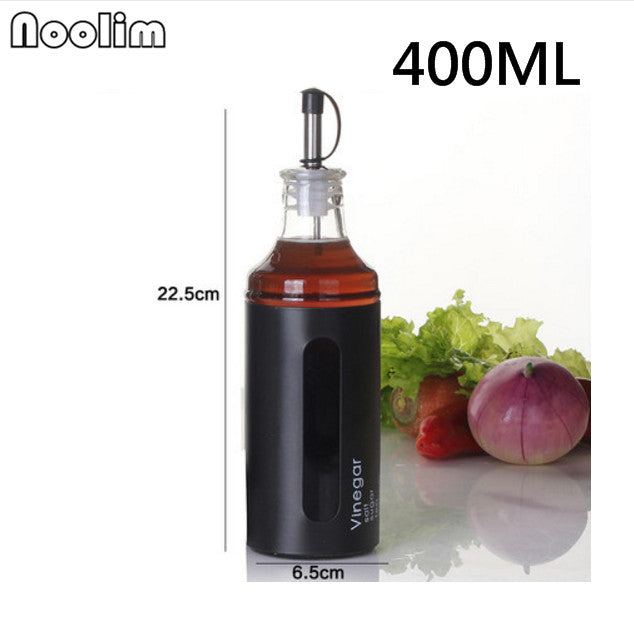 NOOLIM Kitchen Supplies Glass Oiler Leak-proof Pot of Vinegar Oil Bottle Soy Sauce and Vinegar Cruet Seasoning Bottle Condiment