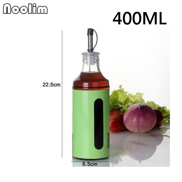 NOOLIM Kitchen Supplies Glass Oiler Leak-proof Pot of Vinegar Oil Bottle Soy Sauce and Vinegar Cruet Seasoning Bottle Condiment