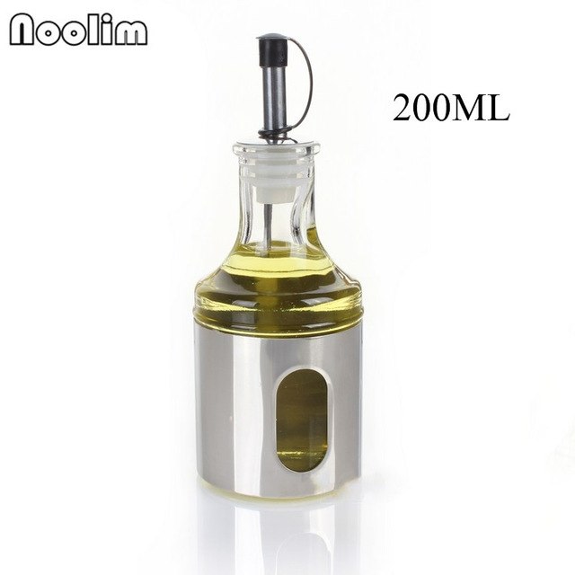 NOOLIM Kitchen Supplies Glass Oiler Leak-proof Pot of Vinegar Oil Bottle Soy Sauce and Vinegar Cruet Seasoning Bottle Condiment