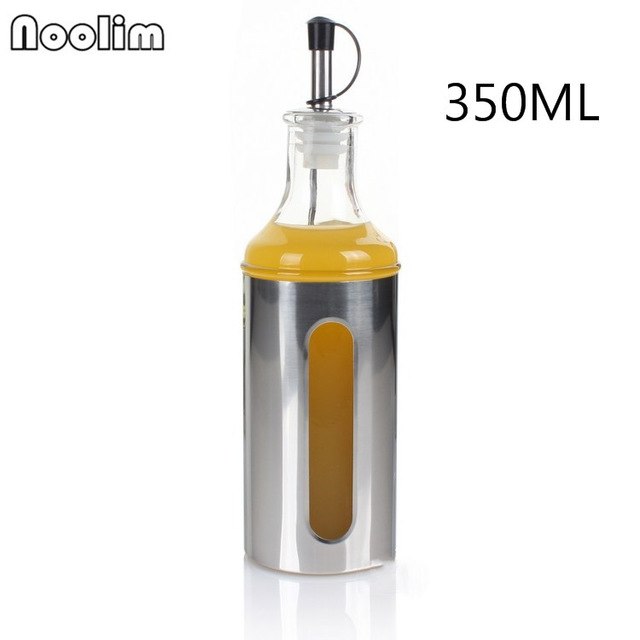 NOOLIM Kitchen Supplies Glass Oiler Leak-proof Pot of Vinegar Oil Bottle Soy Sauce and Vinegar Cruet Seasoning Bottle Condiment