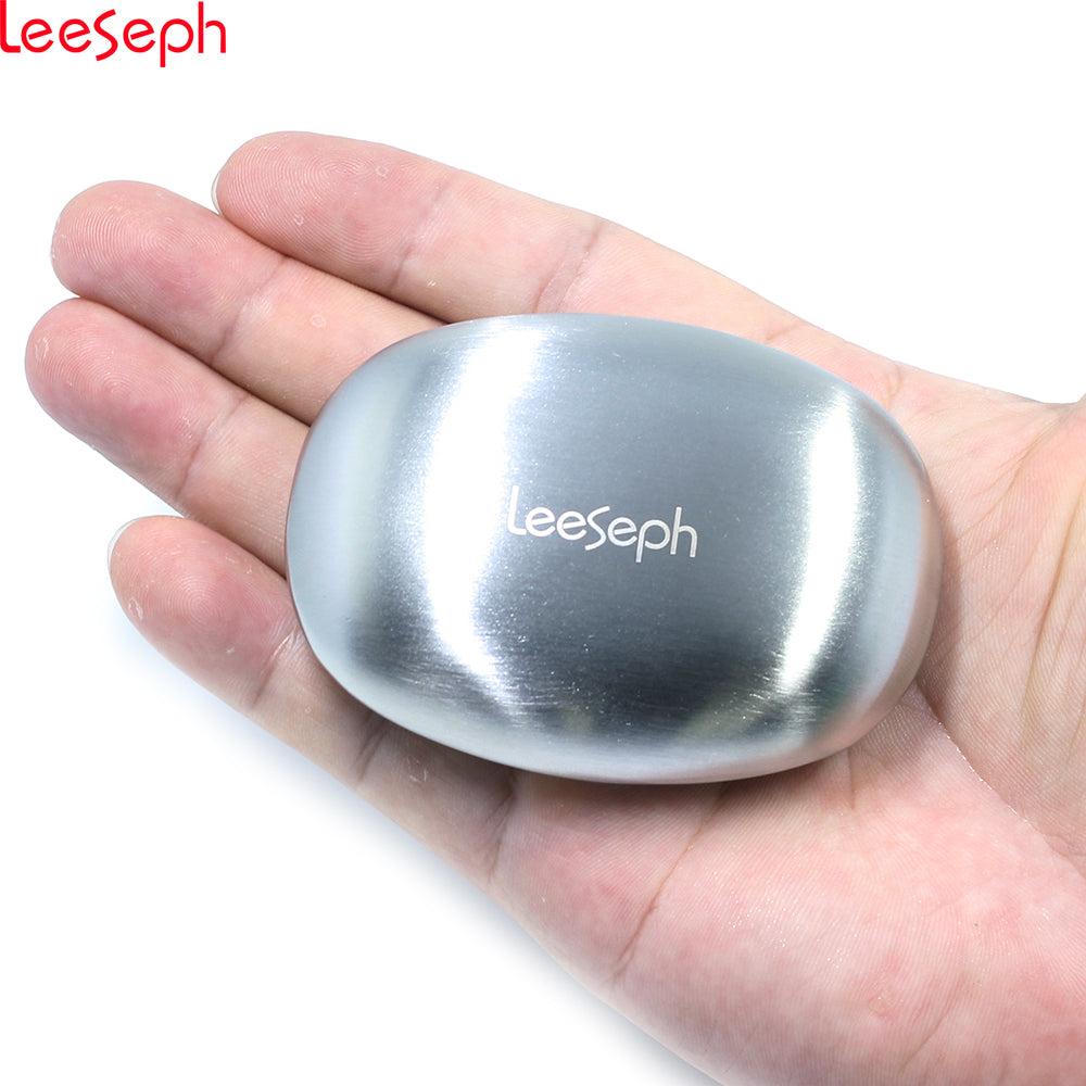 Leeseph 304 Stainless Steel Soap, Protable Magic Soap, Kitchen Bar Eliminating Odor Remover (Oval )