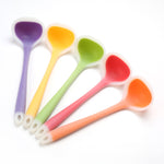 Xingcheng New Fashion Healthy Food Grade Silicone soup Spoon Heat-resistant Colorful Long Handle Ladle for non-stick pan Family Kitchen