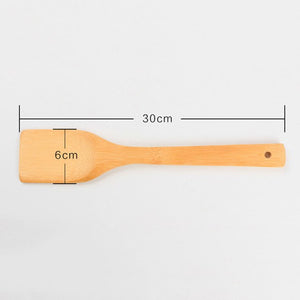 Xingcheng  30*6cm Natural Bamboo Spatula Smooth Edge Bamboo Turner No Hurt for Pan No Coating Wood Shovel Healthy Kitchen Cooking Tools